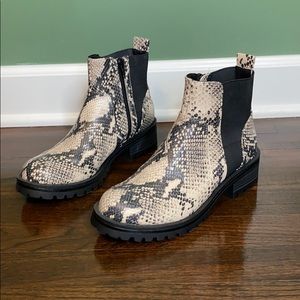 Snakeskin Booties